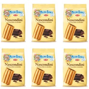 Mulino Bianco Lot de 6 biscuits Nascondini Biscuits avec centre de cacao 330 g - Publicité Mulino Bianco Lot de 6 biscuits Nascondini Biscuits avec centre de cacao 330 g - Publicité