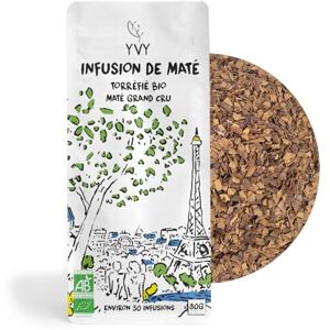 YVY MATÉ Thé Maté Bio Torréfié Grand Cru 80g Non Fumé Sans Tige Sans Poussière Maté Bio et Équitable Remplace idéalement le café Maté Énergisant Caféiné Environ 30 Infusions - Publicité YVY MATÉ Thé Maté Bio Torréfié Grand Cru 80g Non Fumé Sans Tige Sans Poussière Maté Bio et Équitable Remplace idéalement le café Maté Énergisant Caféiné Environ 30 Infusions - Publicité