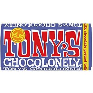 Barre de chocolat au lait noir et pretzel de Tony's Chocolonely - Chocolate Bar - Publicité Barre de chocolat au lait noir et pretzel de Tony's Chocolonely - Chocolate Bar - Publicité