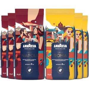 Lavazza Lot de 2,7Kg Tales of Napoli et Roma 6x450g pour les Machines à Café Automatiques, Notes de Cacao et de Caramel, Noisettes et Chocolat Noir, Arabica et Robusta - Publicité Lavazza Lot de 2,7Kg Tales of Napoli et Roma 6x450g pour les Machines à Café Automatiques, Notes de Cacao et de Caramel, Noisettes et Chocolat Noir, Arabica et Robusta - Publicité