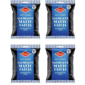 Halva Salmiakkipaloja Salmiakki Réglisse 4 Packs of 185g - Publicité Halva Salmiakkipaloja Salmiakki Réglisse 4 Packs of 185g - Publicité
