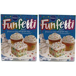 Pillsbury Happy Birthday Funfetti Premium Cake & Cupcake Mix 15.25 Oz (2 Packages) - Publicité Pillsbury Happy Birthday Funfetti Premium Cake & Cupcake Mix 15.25 Oz (2 Packages) - Publicité