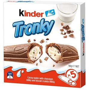 Kinder Bueno Kinder Biscuits kinder tronky x5 90g Le paquet de 90g - Publicité Kinder Bueno Kinder Biscuits kinder tronky x5 90g Le paquet de 90g - Publicité