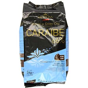 VALRHONA Fèves de chocolat noir Caraïbe 66% Poids:3 kg - Publicité VALRHONA Fèves de chocolat noir Caraïbe 66% Poids:3 kg - Publicité
