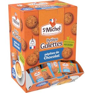 St Michel Petites Galettes Pépites de Chocolat 200 Sachets Individuels, Idéal pour accompagner le café - Publicité St Michel Petites Galettes Pépites de Chocolat 200 Sachets Individuels, Idéal pour accompagner le café - Publicité