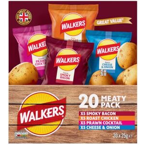 Walkers Chips Meaty Variety, emballage multiple, 20 x 25 g - Publicité Walkers Chips Meaty Variety, emballage multiple, 20 x 25 g - Publicité