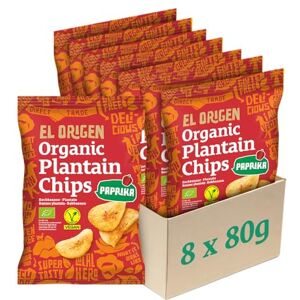 el origen chips de banane plantain bio au paprika, 8 x 80 g - Publicité el origen chips de banane plantain bio au paprika, 8 x 80 g - Publicité