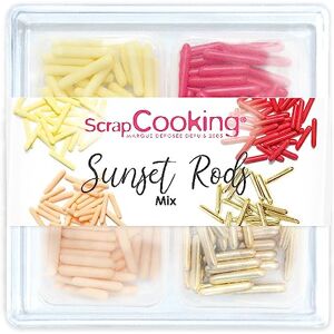 ScrapCooking Décors Sucrés Sunset Rods Mix 60 g Assortiment 4 Couleurs : Or Doré, Jaune, Orange & Rouge Décorations Gâteaux, Cupcakes Anniversaire Pâtisserie 7526 - Publicité ScrapCooking Décors Sucrés Sunset Rods Mix 60 g Assortiment 4 Couleurs : Or Doré, Jaune, Orange & Rouge Décorations Gâteaux, Cupcakes Anniversaire Pâtisserie 7526 - Publicité