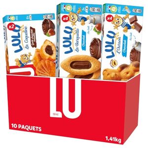 LU La Boîte Chocolatée Lot de Biscuits et Gâteaux 4 x La Barquette Chocolat Noisettes 2 x La Coqueline Chocolat 4 x L'Ourson Chocolat Lot de 10 Paquets soit 1,41kg - Publicité LU La Boîte Chocolatée Lot de Biscuits et Gâteaux 4 x La Barquette Chocolat Noisettes 2 x La Coqueline Chocolat 4 x L'Ourson Chocolat Lot de 10 Paquets soit 1,41kg - Publicité