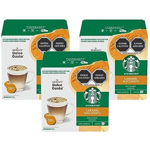 Nescafé Dolce Gusto Cápsulas para café Caramel Macchiato 3 Paquetes con 12 Cápsulas Cada Uno - Publicité Nescafé Dolce Gusto Cápsulas para café Caramel Macchiato 3 Paquetes con 12 Cápsulas Cada Uno - Publicité