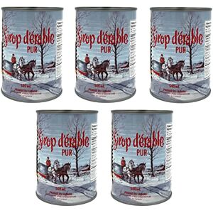 Les trésors d'érable Pack de 5 conserves de sirop d'érable doré du Québec Pur à 100% Canne de 540ml x 5 unités Sirop d'érable de première qualité - Publicité Les trésors d'érable Pack de 5 conserves de sirop d'érable doré du Québec Pur à 100% Canne de 540ml x 5 unités Sirop d'érable de première qualité - Publicité