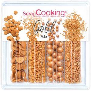 ScrapCooking Décors Sucrés « Gold Mix » 62 g Assortiment Or Métallique Doré : Confettis, Étoiles, Bubbles, Vermicelles Décorations Pâtisserie, Gâteaux, Cupcakes, Anniversaires 7518 - Publicité ScrapCooking Décors Sucrés « Gold Mix » 62 g Assortiment Or Métallique Doré : Confettis, Étoiles, Bubbles, Vermicelles Décorations Pâtisserie, Gâteaux, Cupcakes, Anniversaires 7518 - Publicité