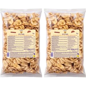 nut&me Chips de banane 2 KG Banana chips Végétarien Sans lactose Sans gluten Végétalien Faible teneur en sel Pack 2 x 1 kg - Publicité nut&me Chips de banane 2 KG Banana chips Végétarien Sans lactose Sans gluten Végétalien Faible teneur en sel Pack 2 x 1 kg - Publicité