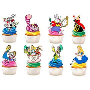 Ediblecakedecorations Lot de 32 décorations « Alice aux pays des merveilles » en papier comestible Pour cupcakes et gâteaux - Publicité Ediblecakedecorations Lot de 32 décorations « Alice aux pays des merveilles » en papier comestible Pour cupcakes et gâteaux - Publicité