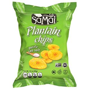 Samai Plantain Chips, Pacific Sea Salt, 1.2 Ounce (Pack of 60) - Publicité