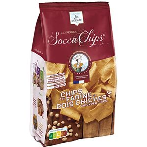 Socca Chips Chips à la farine de pois chiche – 100% Naturelle, sans additif, sans conservateur, sans gluten Lot de 6 (6x120g) - Publicité