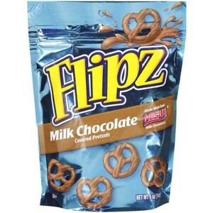 FLIPZ Bretzels enrobés de chocolat au lait 100 g Lot de 2 - Publicité FLIPZ Bretzels enrobés de chocolat au lait 100 g Lot de 2 - Publicité