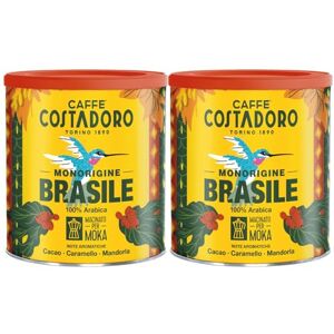 CAFFE' COSTADORO Costadoro Origine Unique Brésil, Moulu pour Moka, 100% Arabica, 2 Boîtes Refermable de 250g, Parfum Traditionnel, Goût Doux et Équilibré, Qualité Supérieure Fabriqué en Italie - Publicité CAFFE' COSTADORO Costadoro Origine Unique Brésil, Moulu pour Moka, 100% Arabica, 2 Boîtes Refermable de 250g, Parfum Traditionnel, Goût Doux et Équilibré, Qualité Supérieure Fabriqué en Italie - Publicité
