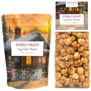 Everly Grace Coffret Cadeau Cozy Winter – Duo Gourmand avec Thé Noir Bio Épicé et Popcorn Caramel Amande – Sans Arômes Artificiels – Idée Cadeau Noël et Soirées Cocooning - Publicité Everly Grace Coffret Cadeau Cozy Winter – Duo Gourmand avec Thé Noir Bio Épicé et Popcorn Caramel Amande – Sans Arômes Artificiels – Idée Cadeau Noël et Soirées Cocooning - Publicité