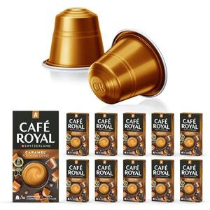 Café Royal Café en Capsules Aluminium Pro 10 x 10 soit 100 Dosettes Compatibles avec les Machines à café Nespresso®* Alu à usage Domestique SAVEUR CARAMEL - Publicité Café Royal Café en Capsules Aluminium Pro 10 x 10 soit 100 Dosettes Compatibles avec les Machines à café Nespresso®* Alu à usage Domestique SAVEUR CARAMEL - Publicité
