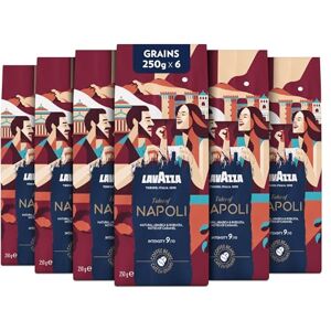 Lavazza , Tales of Napoli, Café en Grains, 1.5 kg, pour les Machines à Café Automatiques, Notes de Cacao et de Caramel, Arabica et Robusta, Intensité 9/10, Torréfaction Foncée, 6 x 250g - Publicité Lavazza , Tales of Napoli, Café en Grains, 1.5 kg, pour les Machines à Café Automatiques, Notes de Cacao et de Caramel, Arabica et Robusta, Intensité 9/10, Torréfaction Foncée, 6 x 250g - Publicité