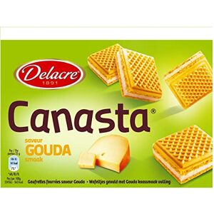 AUCHAN Lot de 3 unités *** DELACRE Canasta gaufrettes fourrées au gouda 75g - Publicité AUCHAN Lot de 3 unités *** DELACRE Canasta gaufrettes fourrées au gouda 75g - Publicité