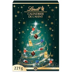 Lindt Calendrier de l'Avent Assortiment de Chocolats au Lait, Noirs et Blancs Idéal pour Noël, 221g - Publicité Lindt Calendrier de l'Avent Assortiment de Chocolats au Lait, Noirs et Blancs Idéal pour Noël, 221g - Publicité