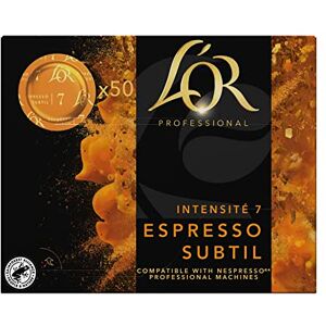 Senseo L'OR Professional, 50 Capsules de Café Espresso Subtil, Intensité 7, 100% Grains Arabica, Compatibles Nespresso®* Professionnel - Publicité Senseo L'OR Professional, 50 Capsules de Café Espresso Subtil, Intensité 7, 100% Grains Arabica, Compatibles Nespresso®* Professionnel - Publicité