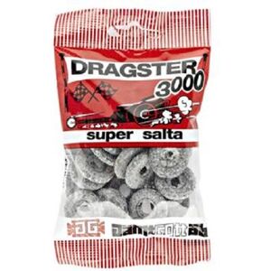 DRAGSTER 3000 Lot de 3 sachets de 50 g de super salta – Original – Suédois – Réglisse salée – Salmiak – Salmiac – Gommes de vin – Bonbons – Bonbons – Bonbons - Publicité DRAGSTER 3000 Lot de 3 sachets de 50 g de super salta – Original – Suédois – Réglisse salée – Salmiak – Salmiac – Gommes de vin – Bonbons – Bonbons – Bonbons - Publicité