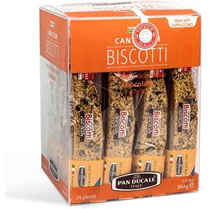 PAN DUCALE Biscotti/Cantuccini Lot de 24 biscuits aux pépites de chocolat Emballage individuel 36 g - Publicité PAN DUCALE Biscotti/Cantuccini Lot de 24 biscuits aux pépites de chocolat Emballage individuel 36 g - Publicité