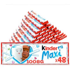 Kinder Maxi — Boite 48 Barres Chocolat au Lait (1 Kg) — Idée Cadeau Enfant & Adulte — Anniversaire, Collègue, Gouter d'école, Fête des Mères — Boîte à Offrir - Publicité Kinder Maxi — Boite 48 Barres Chocolat au Lait (1 Kg) — Idée Cadeau Enfant & Adulte — Anniversaire, Collègue, Gouter d'école, Fête des Mères — Boîte à Offrir - Publicité