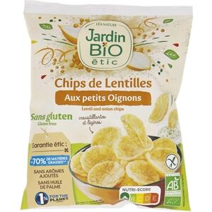 JARDIN BIO ÉTIC CHIPS DE LENTILLES AUX PETITS OIGNONS FRITS SANS GLUTEN BIO 50G, JARDIN BIO ETIC, LOT DE 4 - Publicité JARDIN BIO ÉTIC CHIPS DE LENTILLES AUX PETITS OIGNONS FRITS SANS GLUTEN BIO 50G, JARDIN BIO ETIC, LOT DE 4 - Publicité