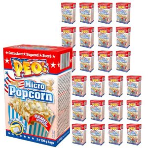 Peo's Lot de 72 boîtes de pop-corn au micro-ondes Sucré 24 boîtes de 100 g de contenu Bonbons au maïs pop-corn pour le carnaval, les fêtes, les collations au cinéma, les soirées cinéma - Publicité Peo's Lot de 72 boîtes de pop-corn au micro-ondes Sucré 24 boîtes de 100 g de contenu Bonbons au maïs pop-corn pour le carnaval, les fêtes, les collations au cinéma, les soirées cinéma - Publicité