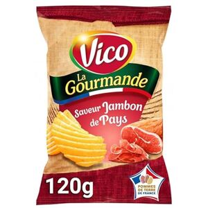 Epicerie salée VICO Chips La Gourmande Jambon De Pays 120G Lot De 4 - Publicité Epicerie salée VICO Chips La Gourmande Jambon De Pays 120G Lot De 4 - Publicité