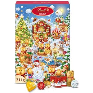 Lindt Calendrier de l'Avent TEDDY Assortiment de Chocolats au Lait et Blancs Idéal pour Noël, 211g - Publicité Lindt Calendrier de l'Avent TEDDY Assortiment de Chocolats au Lait et Blancs Idéal pour Noël, 211g - Publicité