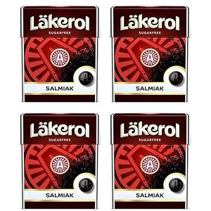 Cloetta Lakerol Salmiak pastilles 4 Des boites of 25g - Publicité Cloetta Lakerol Salmiak pastilles 4 Des boites of 25g - Publicité