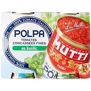 Mutti Pulpe de Tomates Fine Basilic pack 2 Conserves (2x400g) lot de 3 - Publicité