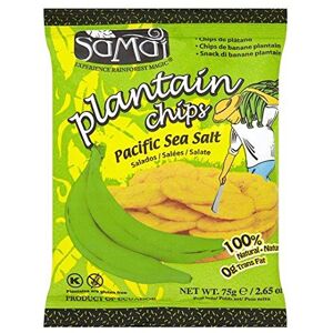 Samai Chips de banane plantain salées lot de 8 sachets de 75 g - Publicité Samai Chips de banane plantain salées lot de 8 sachets de 75 g - Publicité