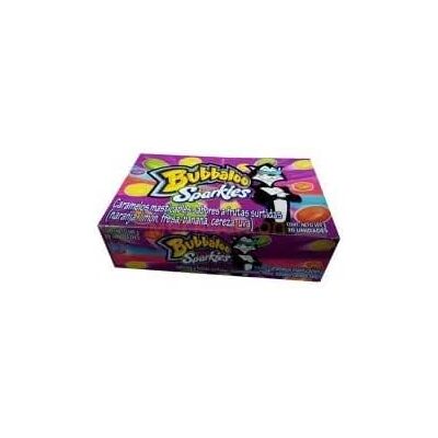 Bubbaloo Sparkies Chewing-gum Saveurs Fruits Assortis Produit du Mexique 20 Unités 500 Grammes Total - Publicité Bubbaloo Sparkies Chewing-gum Saveurs Fruits Assortis Produit du Mexique 20 Unités 500 Grammes Total - Publicité