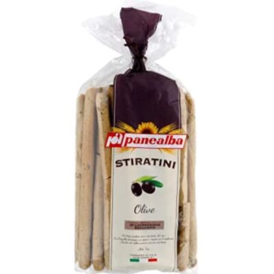 Panealba Stiratini gressins aux olives noires Le sachet de 250g - Publicité Panealba Stiratini gressins aux olives noires Le sachet de 250g - Publicité