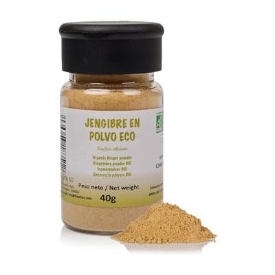 FRISAFRAN Gingembre Bio en poudre 40g Épice Alimentation naturelle moulu Assaisonnement végétalien sans additifs saveur et arôme Gingembre naturel gingembre-moulu - Publicité FRISAFRAN Gingembre Bio en poudre 40g Épice Alimentation naturelle moulu Assaisonnement végétalien sans additifs saveur et arôme Gingembre naturel gingembre-moulu - Publicité