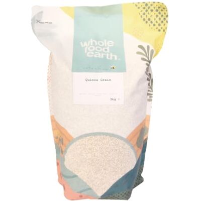 Wholefood Earth Quinoa Sans OGM Naturel Végan Sans produits laitiers Sans sucre ajouté 3 kg - Publicité Wholefood Earth Quinoa Sans OGM Naturel Végan Sans produits laitiers Sans sucre ajouté 3 kg - Publicité