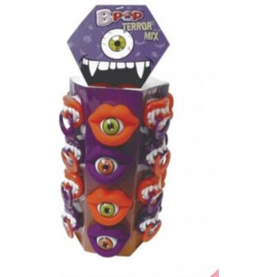brabo Sucettes bouche Vampir et oeil B-Pop Terror Mix Halloween-15gx24- - Publicité brabo Sucettes bouche Vampir et oeil B-Pop Terror Mix Halloween-15gx24- - Publicité