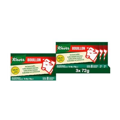 Knorr Bouillon Boeuf Halal Cube (3 Unités (8 x 9g)) - Publicité Knorr Bouillon Boeuf Halal Cube (3 Unités (8 x 9g)) - Publicité