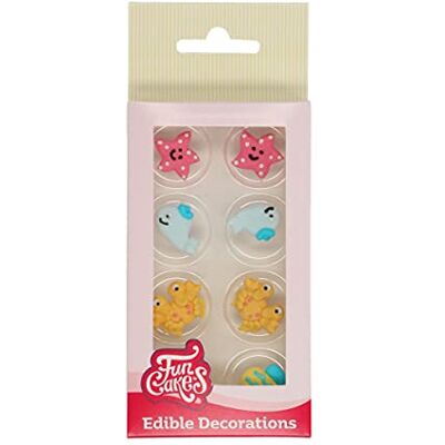 FunCakes Décorations en Sucre Animaux marins : Prêt à l'emploi pour la décoration de gâteaux, pour les cupcakes, les muffins et autres, Edible Sugar Decorations Sea Life Set/8 - Publicité FunCakes Décorations en Sucre Animaux marins : Prêt à l'emploi pour la décoration de gâteaux, pour les cupcakes, les muffins et autres, Edible Sugar Decorations Sea Life Set/8 - Publicité