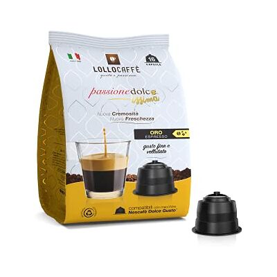 Lollo Caffè - Lollo Oro - compatible Dolce-Gusto - Capsules - Capsules de café - Publicité Lollo Caffè - Lollo Oro - compatible Dolce-Gusto - Capsules - Capsules de café - Publicité