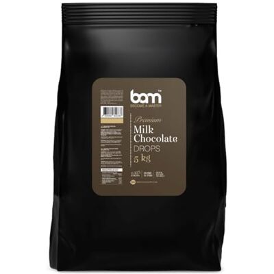 BAM Chocolat au Lait de Couverture 35% Cacao en Pistoles Chocolat Pâtissier de Qualité Supérieure pour Fondue, Glaçage et Moulage Idéal pour Pâtisserie Professionnelle et Fontaines – 5kg - Publicité BAM Chocolat au Lait de Couverture 35% Cacao en Pistoles Chocolat Pâtissier de Qualité Supérieure pour Fondue, Glaçage et Moulage Idéal pour Pâtisserie Professionnelle et Fontaines – 5kg - Publicité