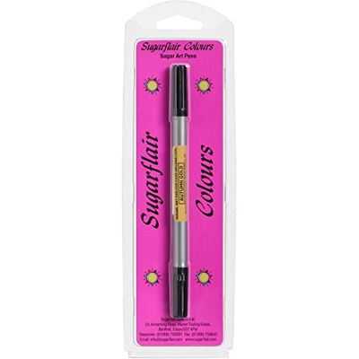 Sugarflair Colours Sugar Art Pen Autumn Gold Or d'Automne Stylo Alimentaires Comestibles, Marqueurs Comestibles DIY pour Gâteaux, Décoration de Fondant, Massepain et Glaçage Royal 1 Pièce - Publicité Sugarflair Colours Sugar Art Pen Autumn Gold Or d'Automne Stylo Alimentaires Comestibles, Marqueurs Comestibles DIY pour Gâteaux, Décoration de Fondant, Massepain et Glaçage Royal 1 Pièce - Publicité