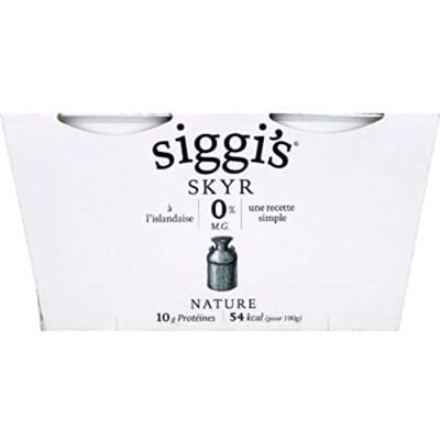 Siggi's Yaourts Skyr nature Les 2 pots de 140 g - Publicité Siggi's Yaourts Skyr nature Les 2 pots de 140 g - Publicité