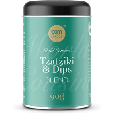BAM Mélange d'Épices – Pour Recettes Sucrées et Salées, Sans Gluten, Saveurs Naturelles, Sans Additifs – Tzatziki, 90 g - Publicité BAM Mélange d'Épices – Pour Recettes Sucrées et Salées, Sans Gluten, Saveurs Naturelles, Sans Additifs – Tzatziki, 90 g - Publicité